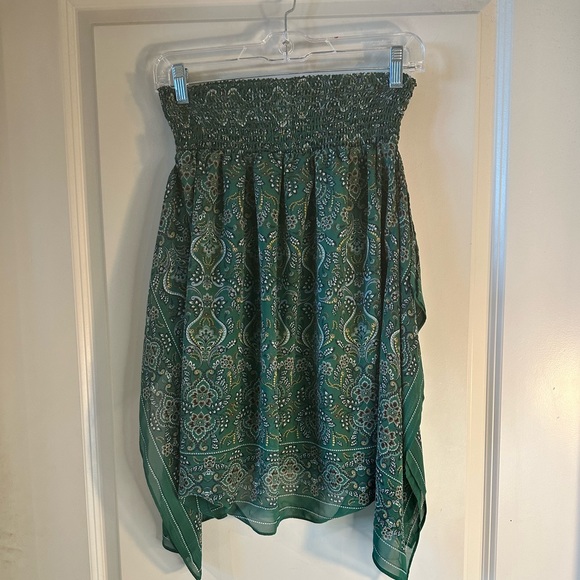 Max Studio Green Paisley Retro Hankerchief Skirt/ Top, size XS - Picture 4 of 6